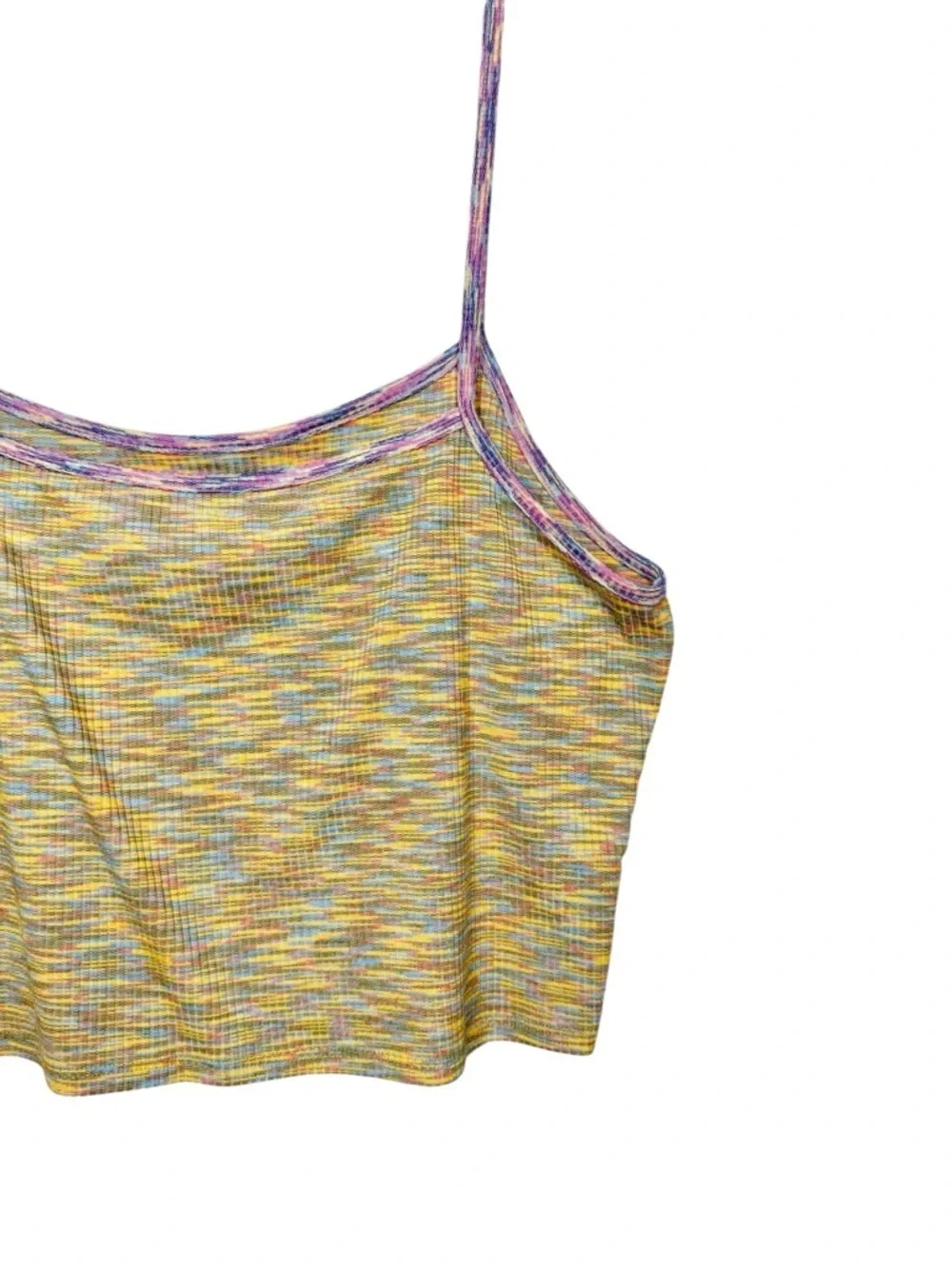 Lisa Says Gah Space Dye Strappy 90s Y2K Women’s Cropped Tank Top Sz L